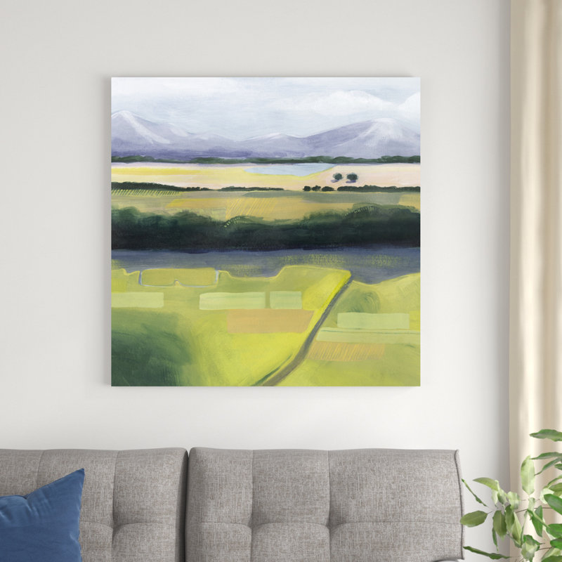 «Viridian Venture I» par Grace Popp - peinture sur toile tendue, H 36 po x l 36 po