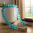 Decorative Bead Garland Glass and Jute Tassel Accents 34" Length Blue Finish Home Bedroom Living Room Office Decor-1336693716-1336693717