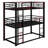 Twin Size Triple Bunk Beds With 2 Ladders, Metal Bunk Bed Frame With Guardrails-541163399