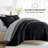 7-Piece Reversible Bedding Bundle - Solid Comforter and Patterned Sheet Set-99311801-99311806