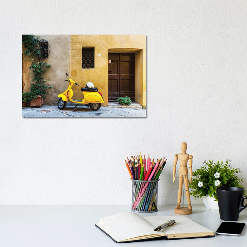 Scooter Vespa by Mikolaj Gospodarek - Wrapped Canvas Print, 20.32 cm H x 30.48 cm W