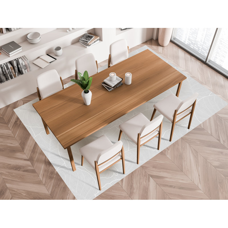 Allyshia Vinyl Machine Printed Area Rug, Rectangle 3'3.4" x 4'4.4"