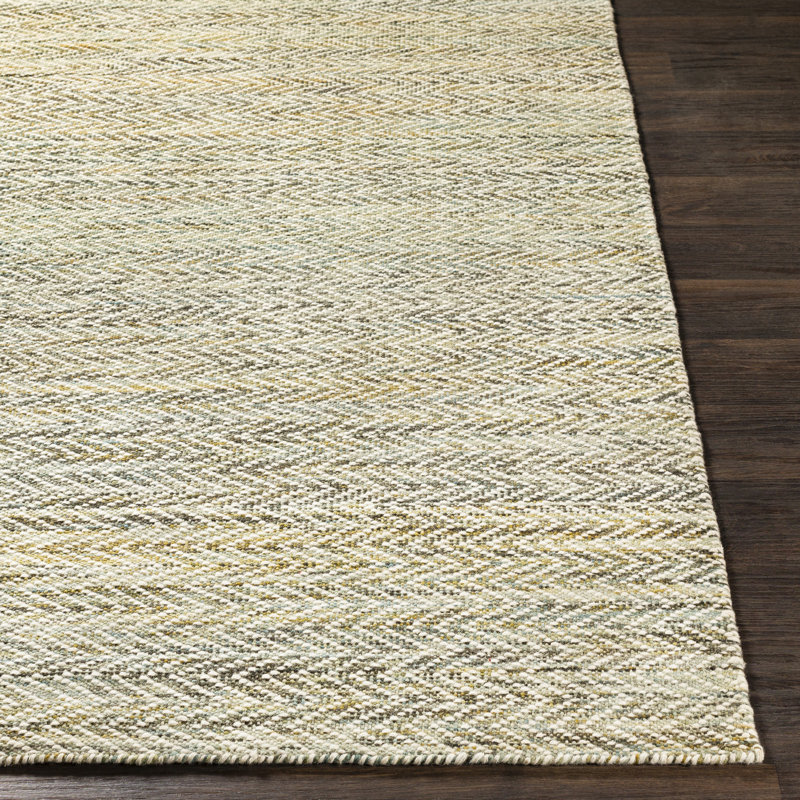 Flatweave Wool Chevron Indoor Rug, Rectangle 2' x 3'