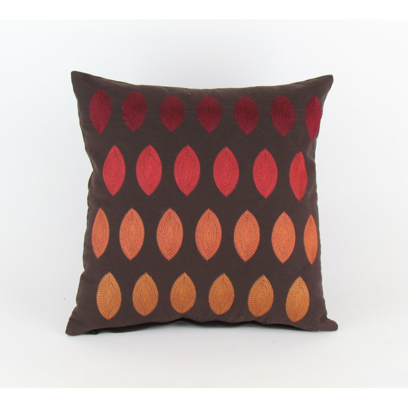 Geometric Linen Throw Pillow, Red