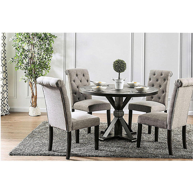 Ensemble de 4 chaises de salle à manger modernes avec chaises en forme de cuillère et pieds en métal noirs pour la salle à manger (beige)