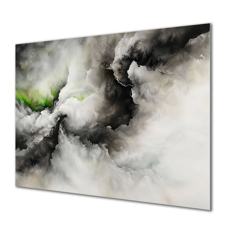 Celestial Marble Shift I - Art mural abstrait en métal, impression murale en marbre, H 12 po x l 20 po x P 0,84 po