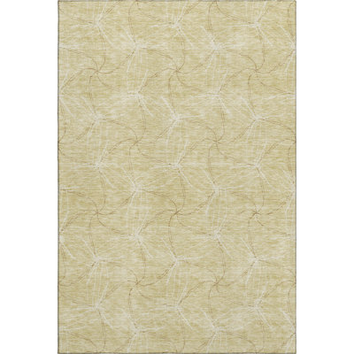 Premium Machine Washable Prisco Wheat Rug