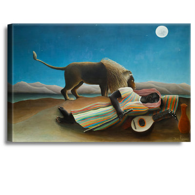 «The Sleeping Gypsy» par Henri Rousseau, reproductions d'art classique sur toile, estampe numérique sur toile pour décoration intérieure