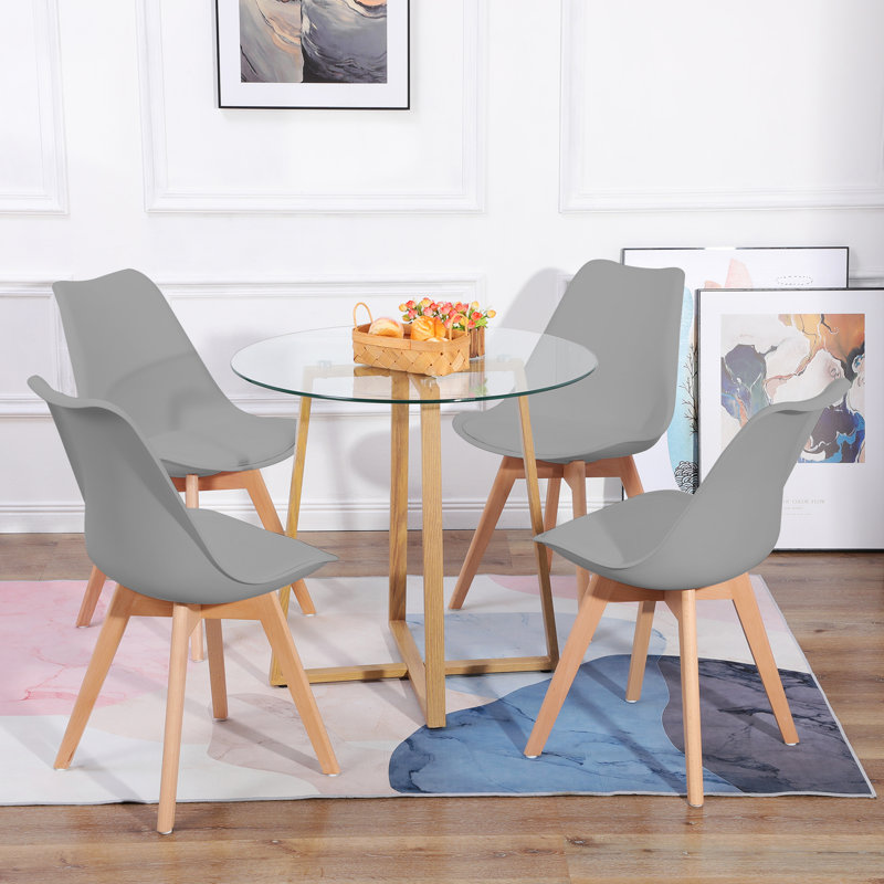 Nero 4 - Person Dining Set, Brown, Grey