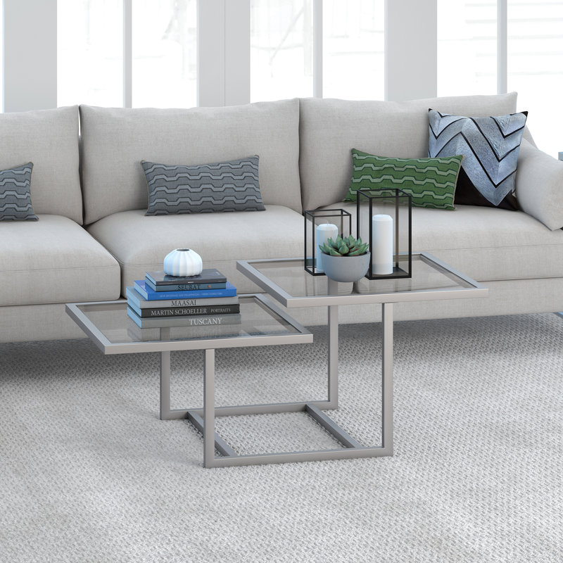 Frame Coffee Table, Silver Nickel