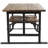 Teak Wood Dining Table with Attached Seats-94225240-94225241-94225242