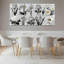 Toiles décoratives florales botaniques en noir et blanc (ensemble de 4)-1389207670