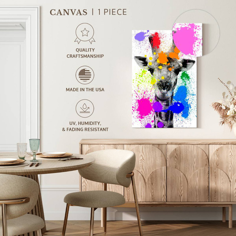 Brampt Safari Splash Giraffe, 51" H x 34" W