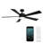 Wynd 5 - Blade Outdoor /Indoor Smart Ceiling Fan with Remote Control and LED Light Kit Included, Works With Alexa and iOS or Android App-79136628-79136629
