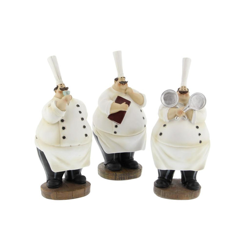 Ensemble de 3 figurines en chef Jadeown