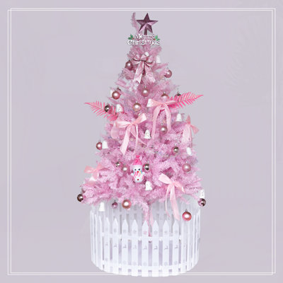 Arbre de Noël rose 6 pi
