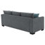 Canapé-lit modulaire moderne rembourré avec coussins à motifs pour une détente confortable-123807038