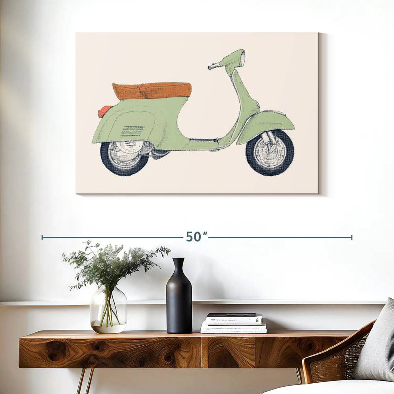 Vespa rétro Mehar, H 26 po x l 39 po