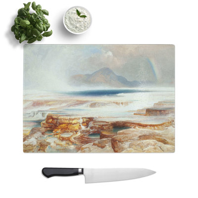 Hot Springs of the Yellowstone by Thomas Moran Chopping Board