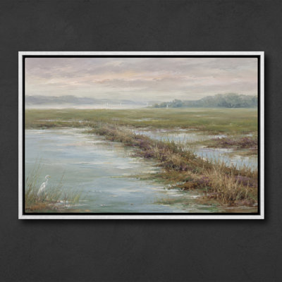 Marsh Wetland Landscape Framed Print Wall Art