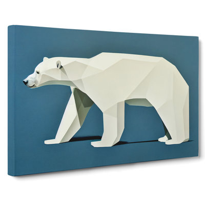 Super Abstract Polar Bear - Wrapped Canvas