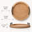 Round Wooden Beaded Decorative Serving Tray with Metal Handles