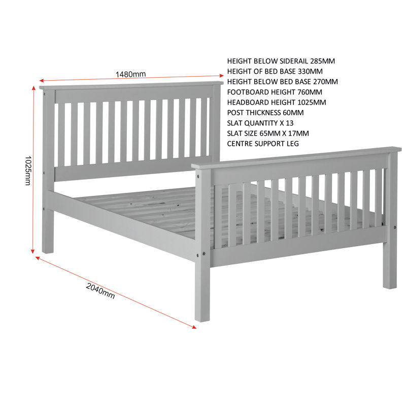 Ursina Bed Frame, White, Double (4'6)