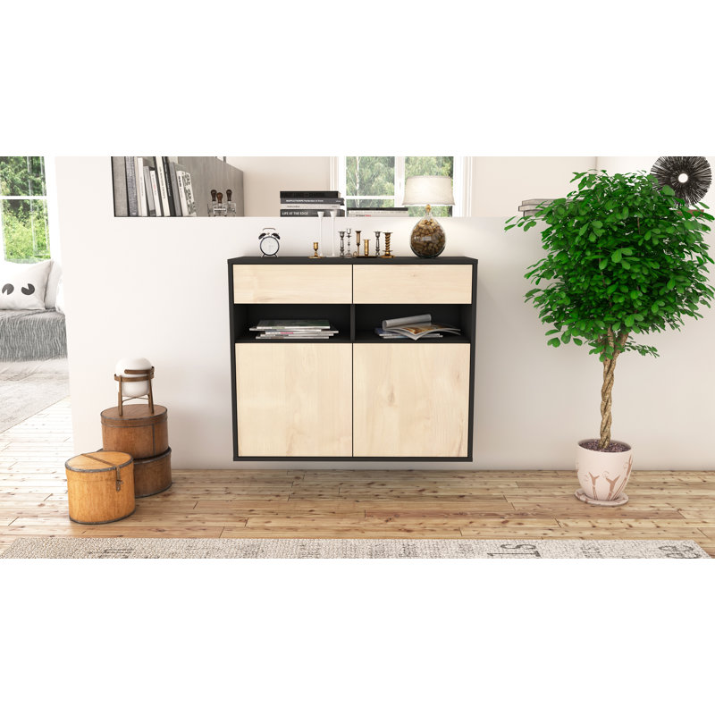 Anglers Park 92cm Sideboard, Anthracite/Cedar
