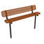 Banc en bois texturé vert foncé, perforé, 1,83 m, avec dossier, à encastrer dans le sol-1772234915-1772234942