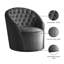 Fauteuil demi-tonneau pivotant en velours Alessio-551895580