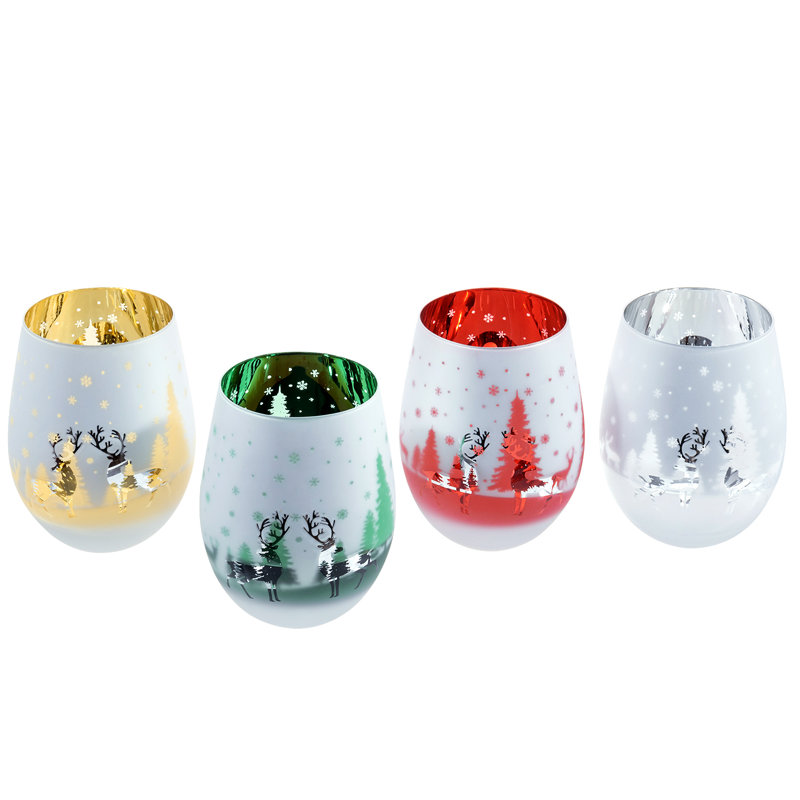Christmas 414ml Stemless Wine Glass