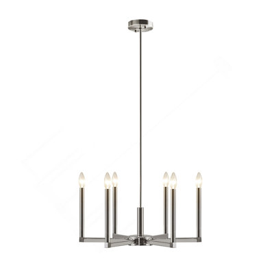 Lustre 6 lumières de style candélabre contemporain