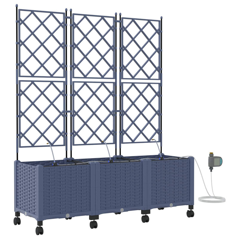 Planter, 148cm H x 120cm W x 40cm D, Grey