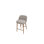 Tabouret de vestibule avec assise rembourrée et base en bois