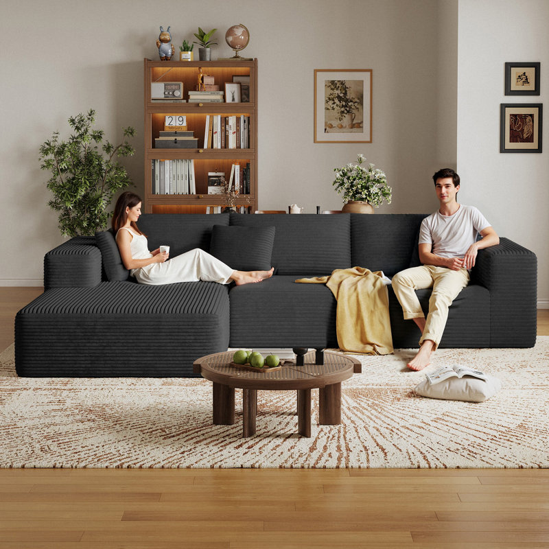 Canapé modulaire 108 po Cloud , Gauche, Gris