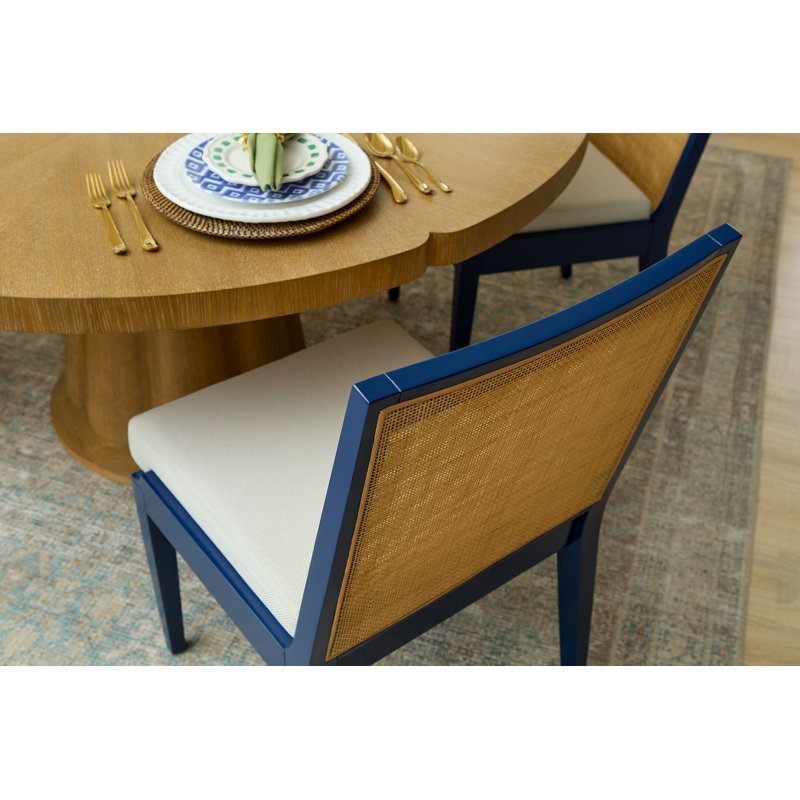 Ernest Upholstered Dining Chair, Navy Blue