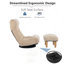 Fauteuil relax pivotant à 360°, canapé de détente japonais de style tatami avec repose-pieds, fauteuil de sol inclinable à plusieurs coins pour balcon ou salon-555199328
