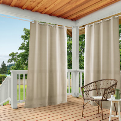 Ensemble de 2 rideaux à œillets TANTES ET CAMPAGNES Cabana pour intérieur et extérieur