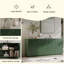 Buffet buffet, armoire décorative verte 59 po avec 4 portes, garde-manger moderne Mid-Century, buffet en bois, meuble média, meuble console, meuble d'entrée, salon, salle à manger