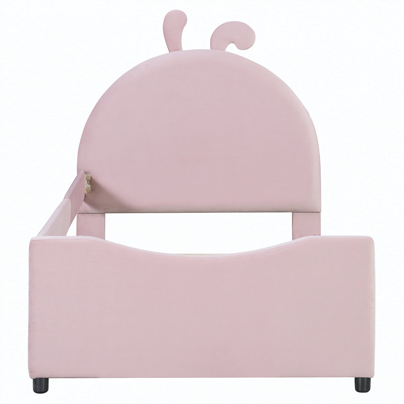 Alafia Upholstered Platform Bed, Pink