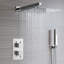 Ensemble de douche à pluie thermostatique avec pomme de douche carrée ultra-mince Lima