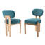 Ensemble de chaises de salle à manger en bois massif, chaise de salle à manger rembourrée en tissu de style campagnard moderne, chaises de cuisine, pieds en bois pour salle à manger, salon, chambre à coucher (chaises seulement)-1746900694-1746900691