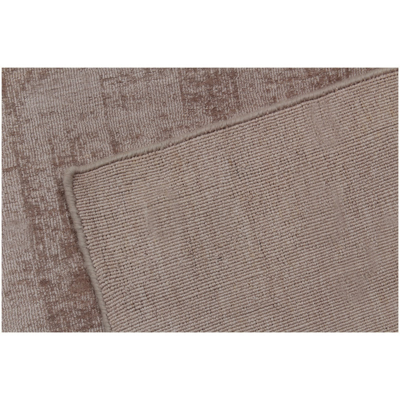 Tapis texturé uni brun clair tissé à la main, Chameau, Rectangulaire 8 pi x 10 pi