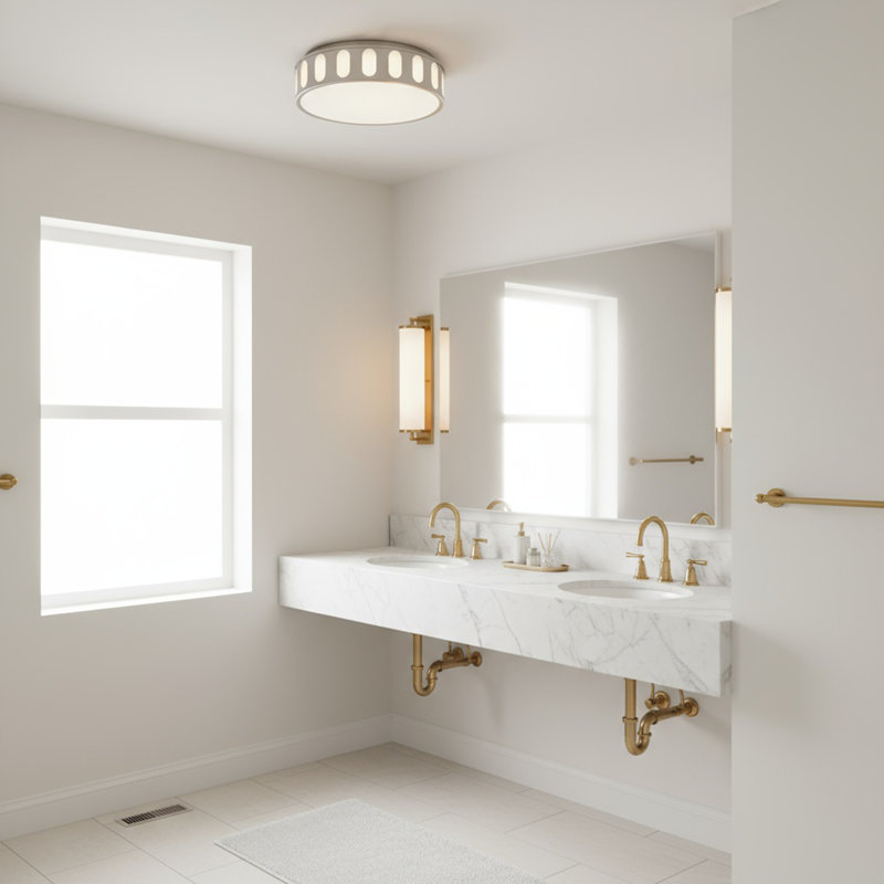 Brushed Nickel LED Flush Mount
