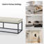 Banc en cuir végétalien moderne avec pattes en métal Anahli Jemaine-1015020502