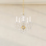 Sterling 5 Light 16in x 18in Chandelier in Gold with Clear Heritage Handcut Crystals