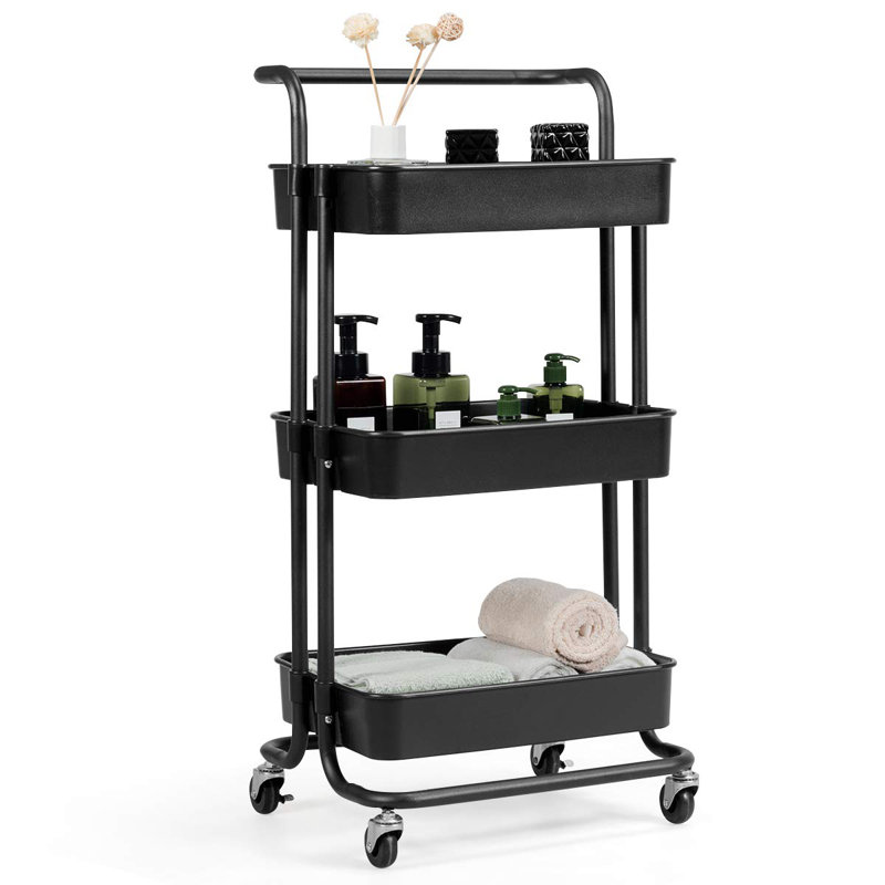 Tunbridge Metal Bar Cart, Black