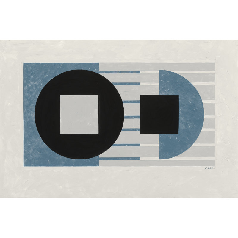 Laterally Speaking Blue by Mike Schick - Wrapped Canvas Painting, 51cm H x 76cm W x 3.8cm D
