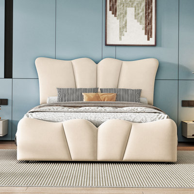 Upholstered Platform Bed Velvet Upholstered Bed