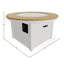 42" Round Rustic Polymer Fire Table with Propane Shelf-835687991